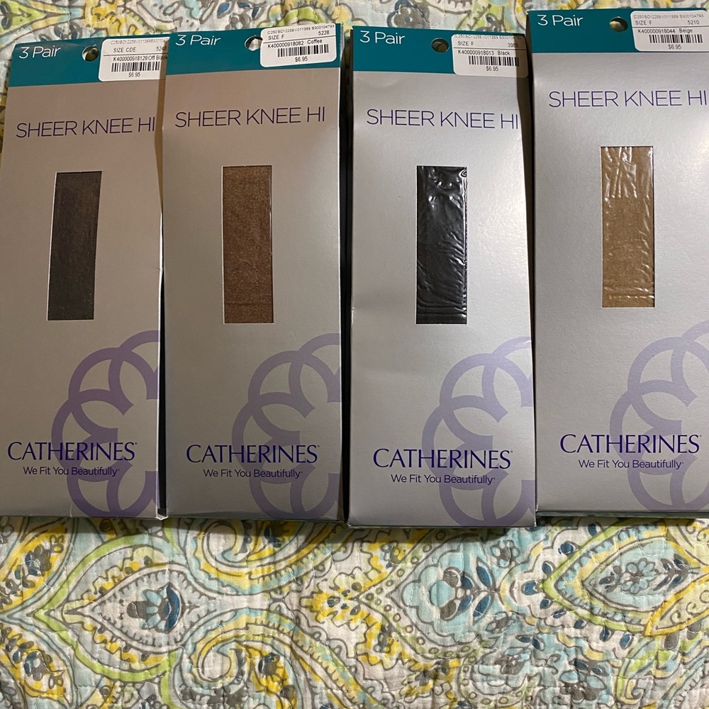 Sheer Knee Highs -3 prs.